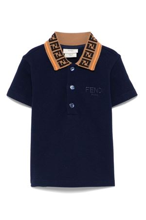 Ff,Motif Polo Shirt FENDI KIDS | BMI257AVPF1I11